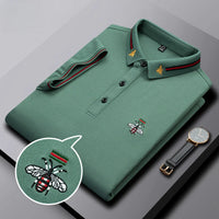 Thumbnail for MLSHP Summer Bee Embroidery Men's Polo Shirts High Quality Short