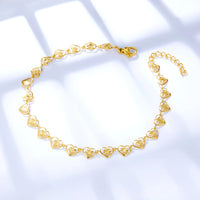 Thumbnail for LUXUSTEEL Women’s Mini Heart Chain Anklet Gold Color Stainless Steel