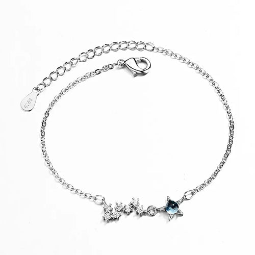 VENTFILLE 925 Sterling Silver Star Bracelet Fashion Korean