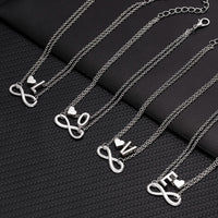 Thumbnail for Bohemia A-Z Letter Initial Anklet For Women Silver Color Initial Heart