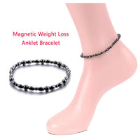 Thumbnail for 2PCS Magnetic Weight Loss Effective Anklet Bracelet Black Gallstone