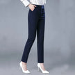 High Waist Formal Ankle Length Pants Women Casual Classic Slim