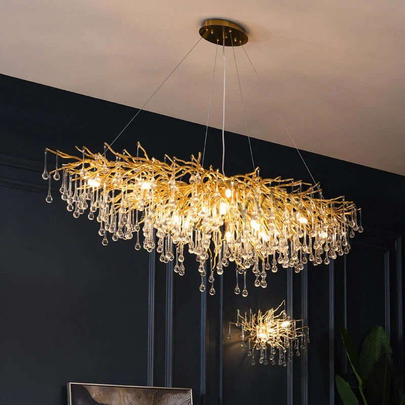 New Luxury LED Crystal Chandeliers Modern Ceiling Hanging Lamp lustre