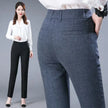 Office Lady Fashion Solid Straight Pants Spring Autumn Women Korean