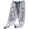 Fashion Pink Rhinestone Elastic High Waist Harem Jeans 2023 Spring