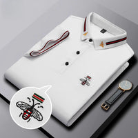 Thumbnail for MLSHP Summer Bee Embroidery Men's Polo Shirts High Quality Short