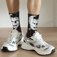 Thumbnail for Men Women Hellraiser 1987 Socks Cute Casual Horror Film Socks Novelty