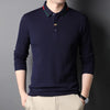 Premium Luxury Brand Long Sleeve 100% Cotton POLO Shirt Men Spring and