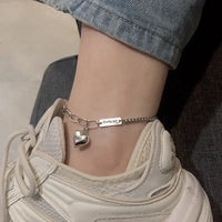 Thumbnail for VENTFILLE 925 Sterling Silver Double Layer Anklet for Women Geometric