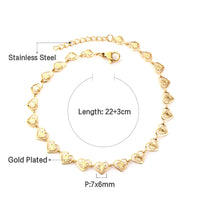 Thumbnail for LUXUSTEEL Women’s Mini Heart Chain Anklet Gold Color Stainless Steel