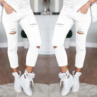 Thumbnail for New Ripped Jeans for Women Women Big Size Ripped Trousers Stretch