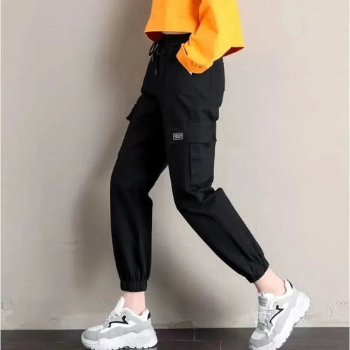 WTEMPO Overalls Women High Waist Sports Casual Pants Loose All-match