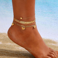 Thumbnail for New Fashion Simple Heart Female Anklets Foot Jewelry Leg New Anklets