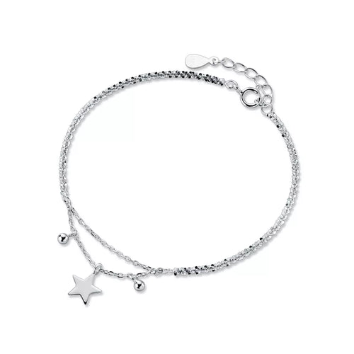 VENTFILLE 925 Sterling Silver Star Bracelet Fashion Korean