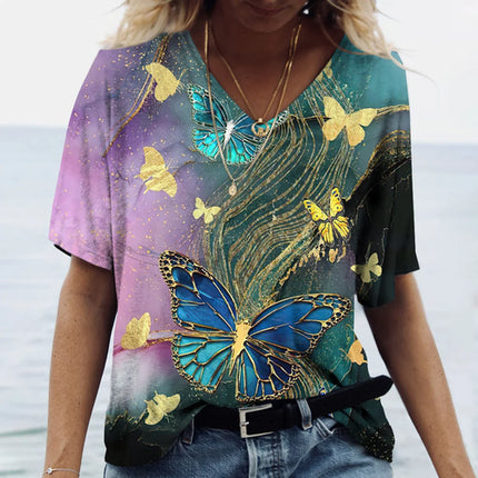 Butterfly T-shirt For Women Summer Girls Clothes Tees Female Harajuku
