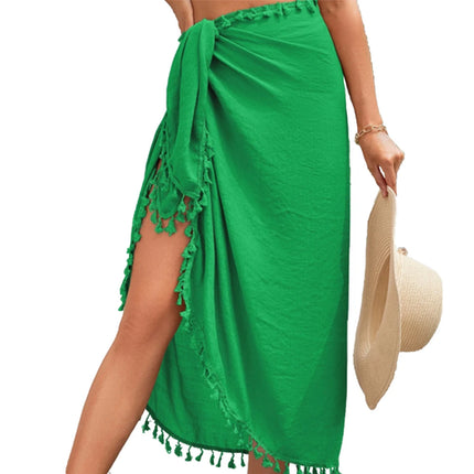 Women Sarongs Beach Wrap Sun Protection Solid Color Quick-drying
