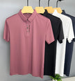 Luxury brand ice silk short sleeve T-shirt men casual top summer