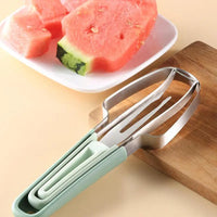 Thumbnail for Watermelon Cutter Slicer Stainless Steel Watermelon Slicer Fork Cutter