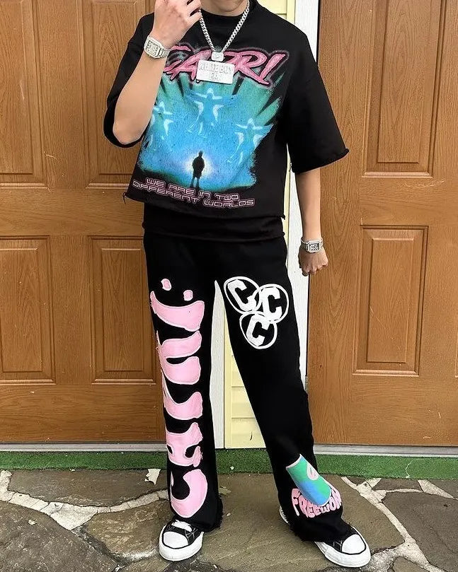 Y2K Women's Men's pants 90s vintage clothes streetwear kpop dance