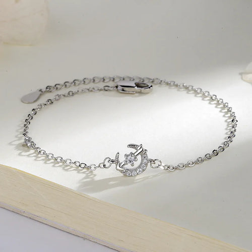 VENTFILLE 925 Sterling Silver Star Bracelet Fashion Korean