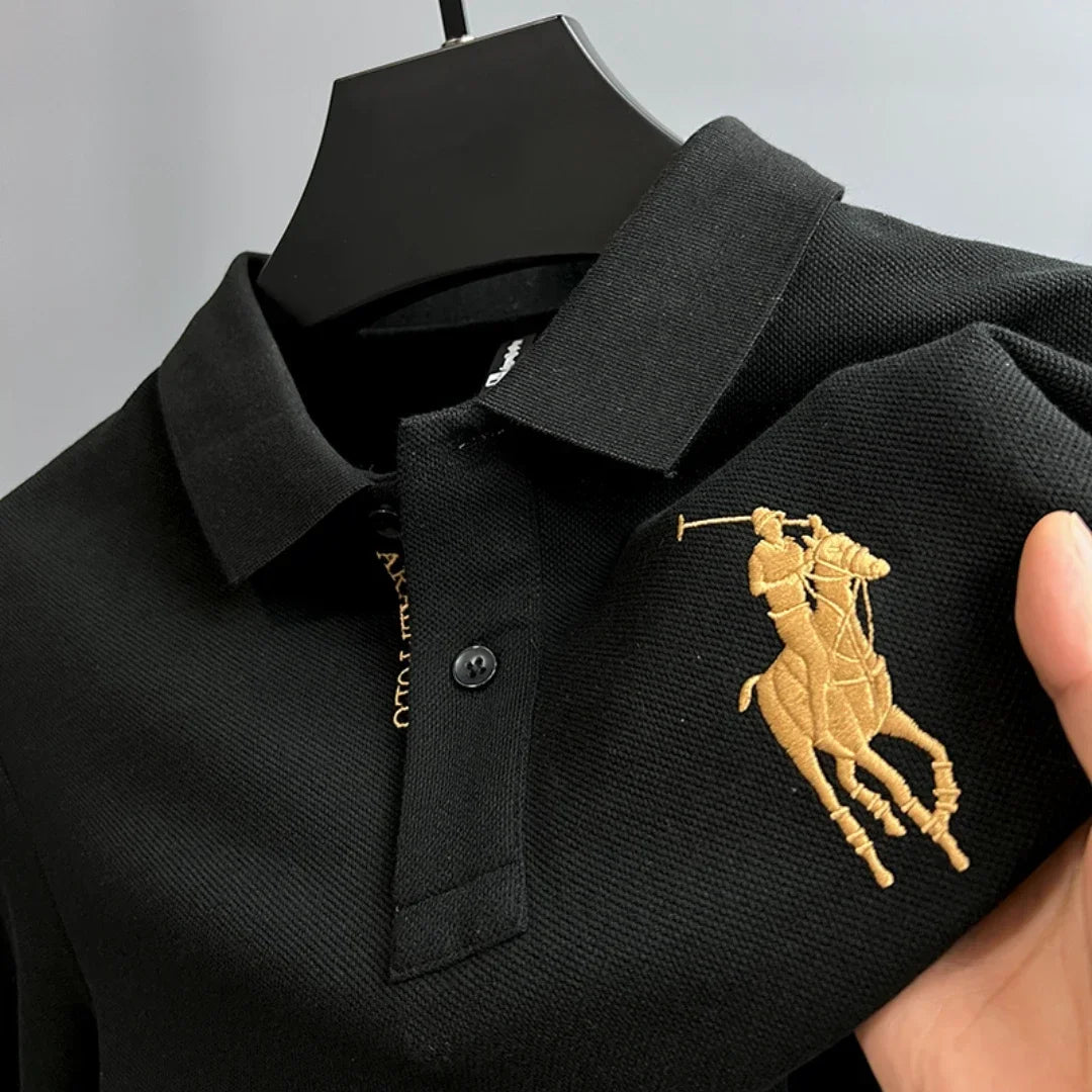 Brand Trend Embroidery Polo Shirt 2024 Summer High-end Luxury Handsome