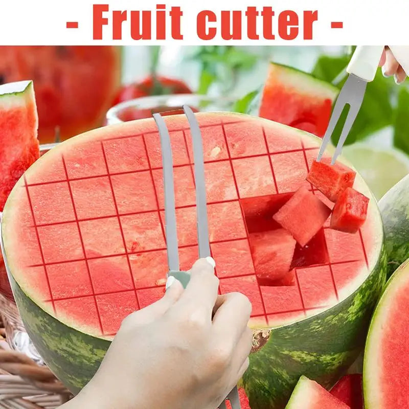 Watermelon Cutter Slicer Stainless Steel Watermelon Slicer Fork Cutter