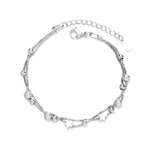 VENTFILLE 925 Sterling Silver Star Bracelet Fashion Korean