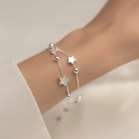 Thumbnail for VENTFILLE 925 Sterling Silver Star Bracelet Fashion Korean