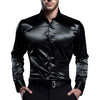 Men's Satin Luxury Dress Shirts Fashion Silk Smooth Male Tuxedo Shirt