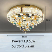 Thumbnail for Light Luxury Crystal Bedroom Ceiling Lamp Originality Apartment Living