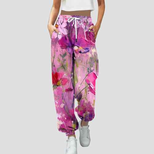 Pants For Women Summer Autumn Print Bottom Sweatpants Pockets High