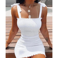 Thumbnail for Floral Tight Camisole Dress For Women 2024 Spring Summer Beach  Female