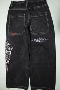 Thumbnail for American retro jeans with embroidery decoration for men and women