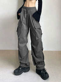 Thumbnail for HOUZHOU Harajuku Oversized Cargo Parachute Pants Women Streetwear