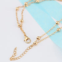 Thumbnail for Boho Double Layer Anklets For Women Pearl Streaming Pendant Foot