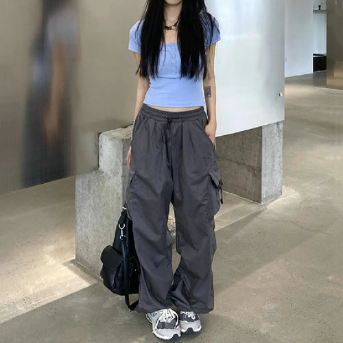 Y2k  Cargo Pants For Women Parachute Sweatpants Streetwear Oversize