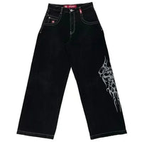 Thumbnail for Y2K Jeans Hip-hop Retro Oversized Pattern Printed Baggy Jeans