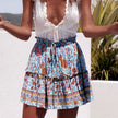 Fashion Summer Bohemian Indie Folk Skirt Vintage Elastic Waist Floral