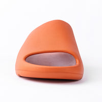 Thumbnail for Platform Pillow Slides for Women - Orange Chunky Shower Slippers