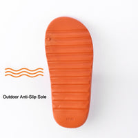 Thumbnail for Platform Pillow Slides for Women - Orange Chunky Shower Slippers