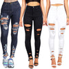 Women's Denim Pants Solid Button High Waisted Wide Leg Jeans Stretchy