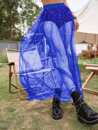 Thumbnail for Women High 2022 Fashion Waist Mesh Patchwork Denim Pants indie Female