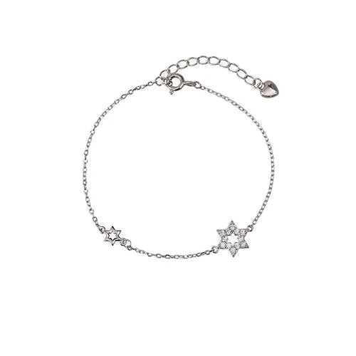 VENTFILLE 925 Sterling Silver Star Bracelet Fashion Korean