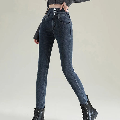 Women's Tight Stretch Pencil Jeans Fashion Casual Streetwear High