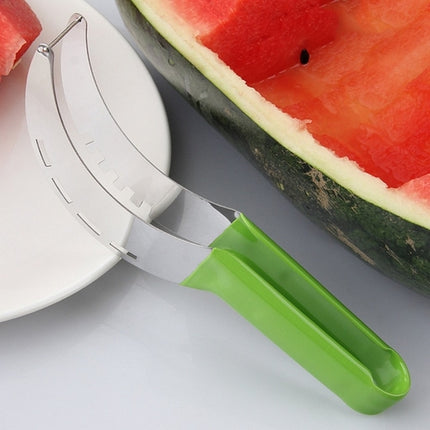 Watermelon Slicer Cutter Stainless Steel Color Non slip Plastic Wrap