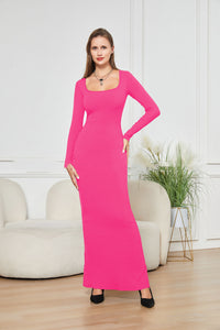 Thumbnail for Two-in-one With Lining Double-layer Belly Contracting Hip Lifting Long Sleeve Narrow Dress