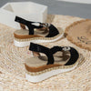 Women's Peep Toe Serpentine Wedges Sandals With Circle Design Casual Summer Shoes