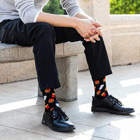 Thumbnail for Mens Funny Pattern Dress Socks Crazy Design Cotton Socks Novelty Gifts for Men