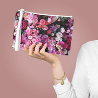 Thumbnail for Floral Bouquet Designed Zipped Clutch Bag