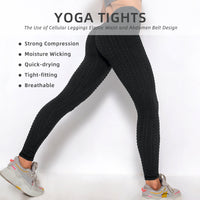 Thumbnail for Women TIK Tok Leggings Bubble Textured Leggings Butt Lifting Yoga Pants Black Amazon Banned